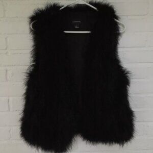 Club Monaco Black Real Dyed Feather Vest - Org. $249 - Size S